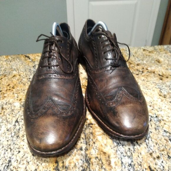 Cole Haan Mens 10.5 Air Colton Wingtip Brogue Leather Oxford Brown Shoes C10028 main image 4